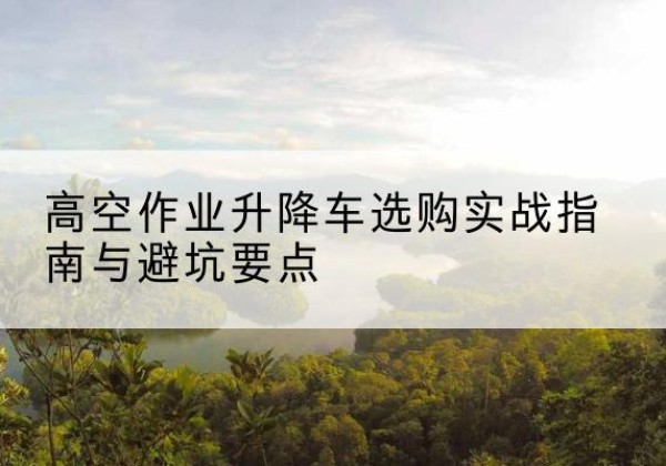 雷州升降车怎么选-高空作业升降车选购实战指南与避坑要点