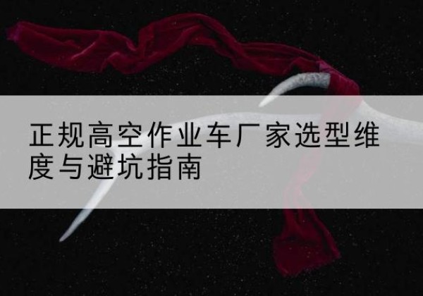 雷州高空作业车厂家-正规选型维度与避坑指南